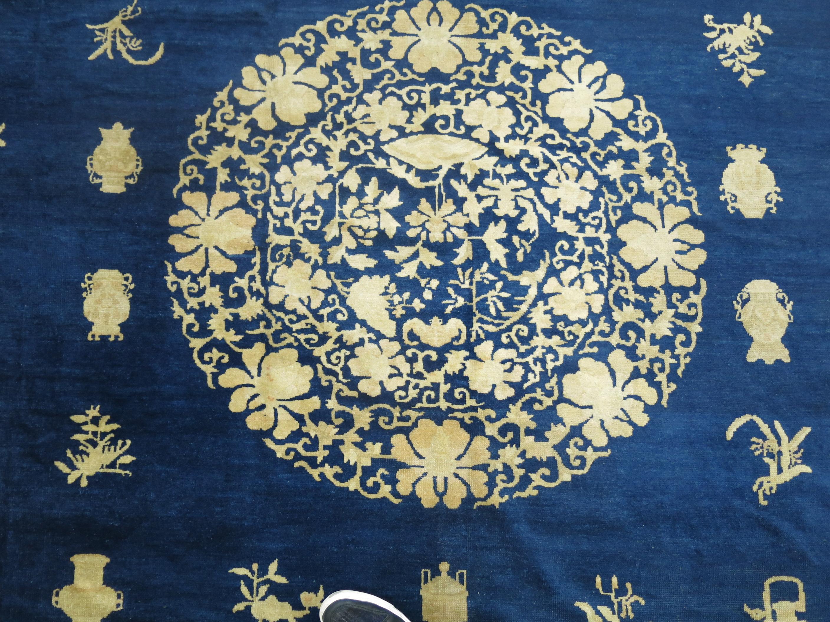 Blue Antique Chinese Rug 7