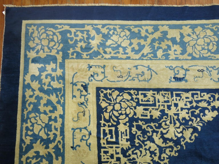 Blue Antique Chinese Rug For Sale at 1stdibs