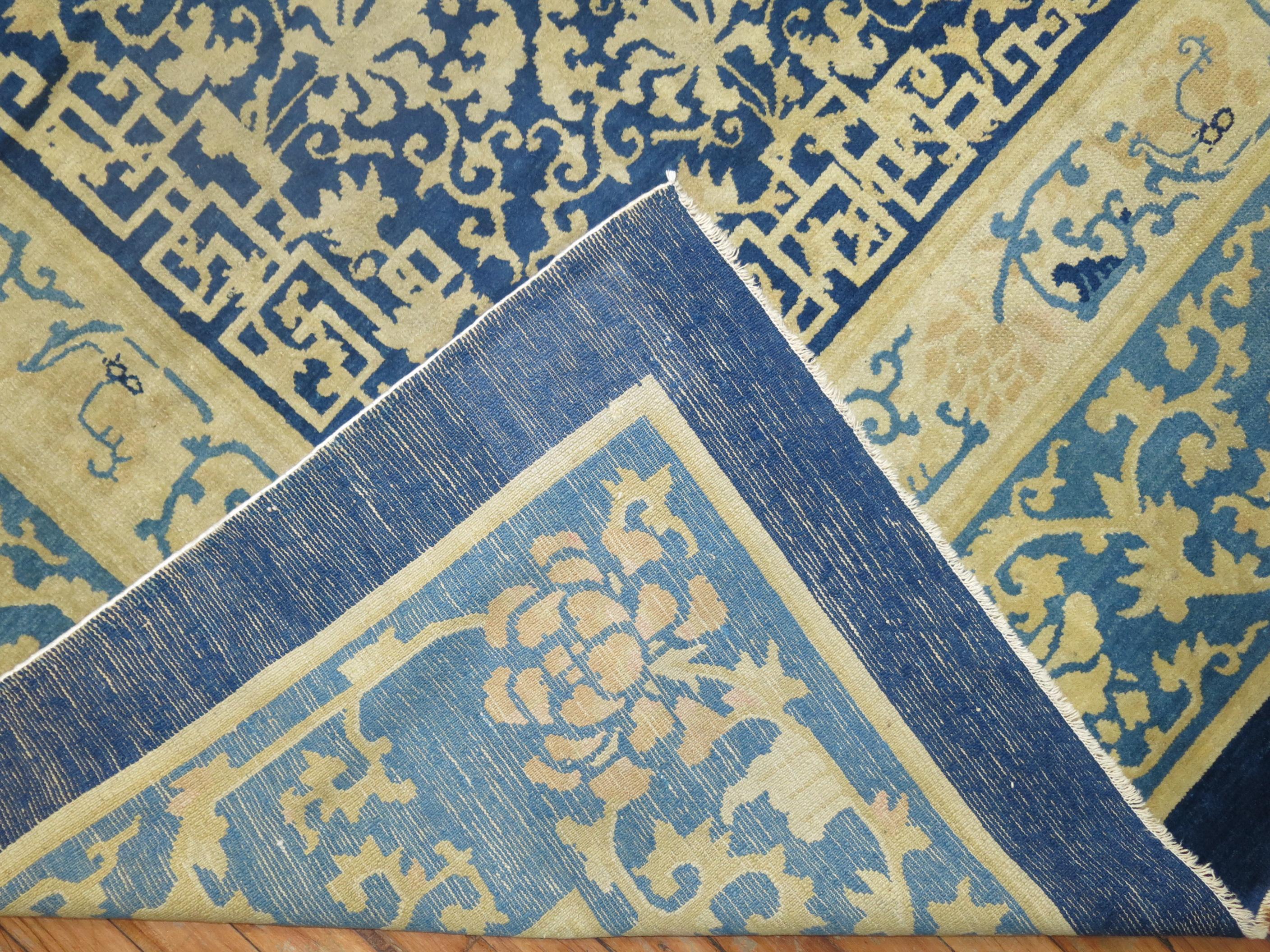 20th Century Blue Antique Chinese Rug