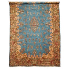 Blue Antique Fine Persian Kerman