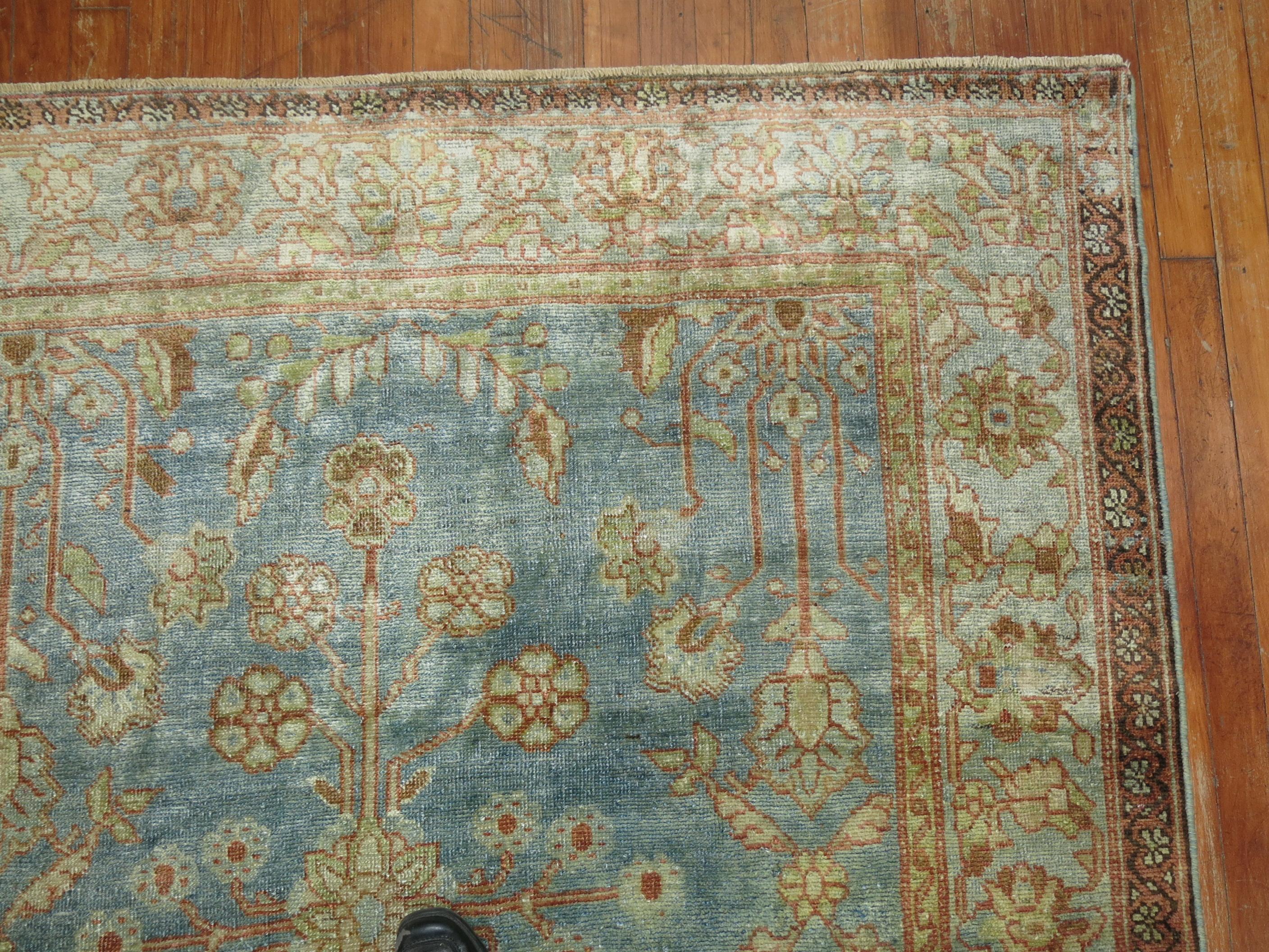 Blue Antique Malayer Rug For Sale 1