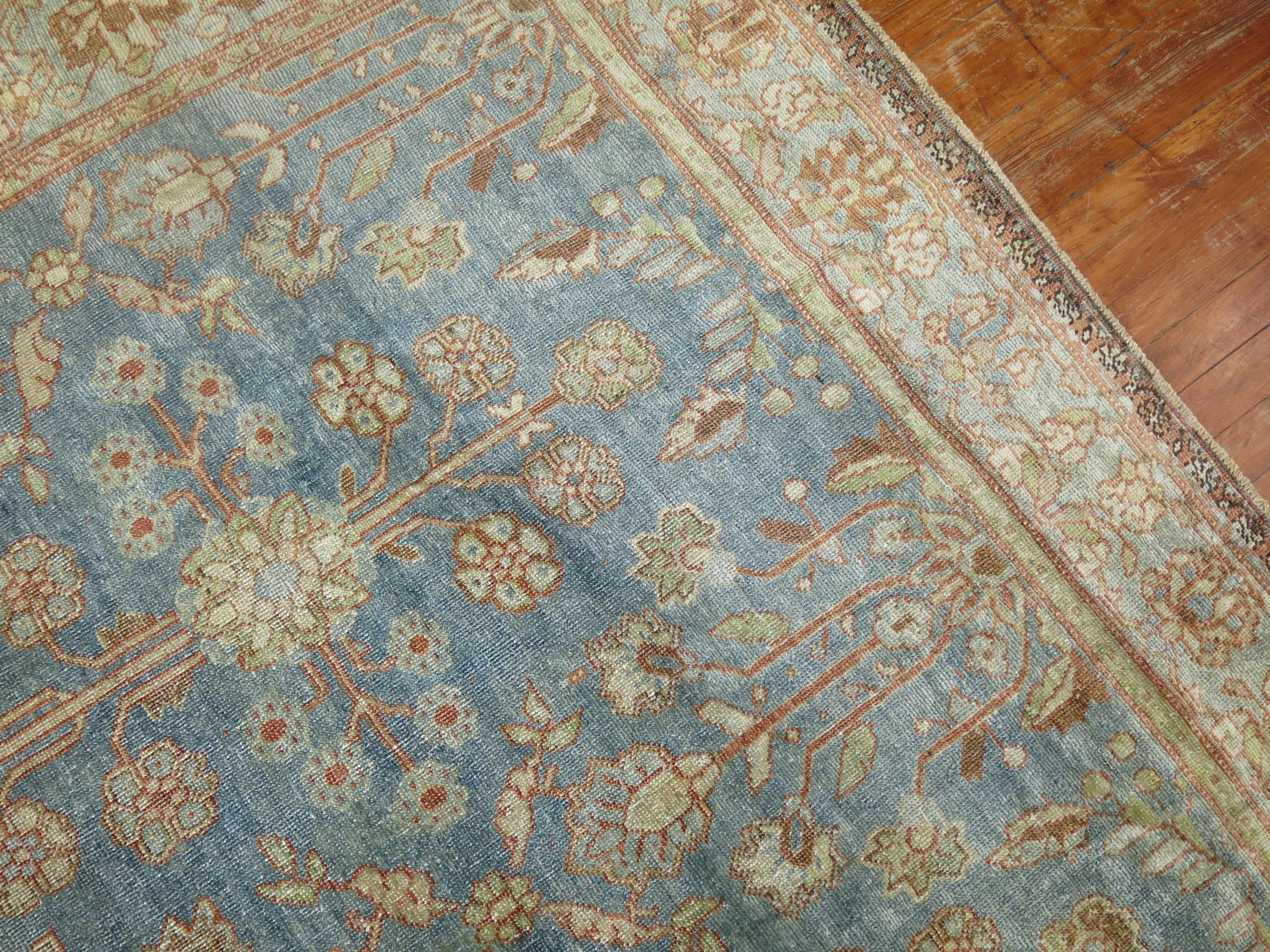 Blue Antique Malayer Rug For Sale 2