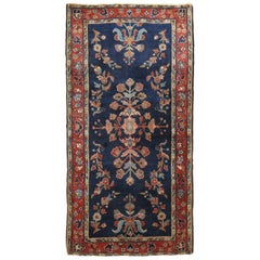 Tapis Sarouk persan Mohajeran ancien bleu