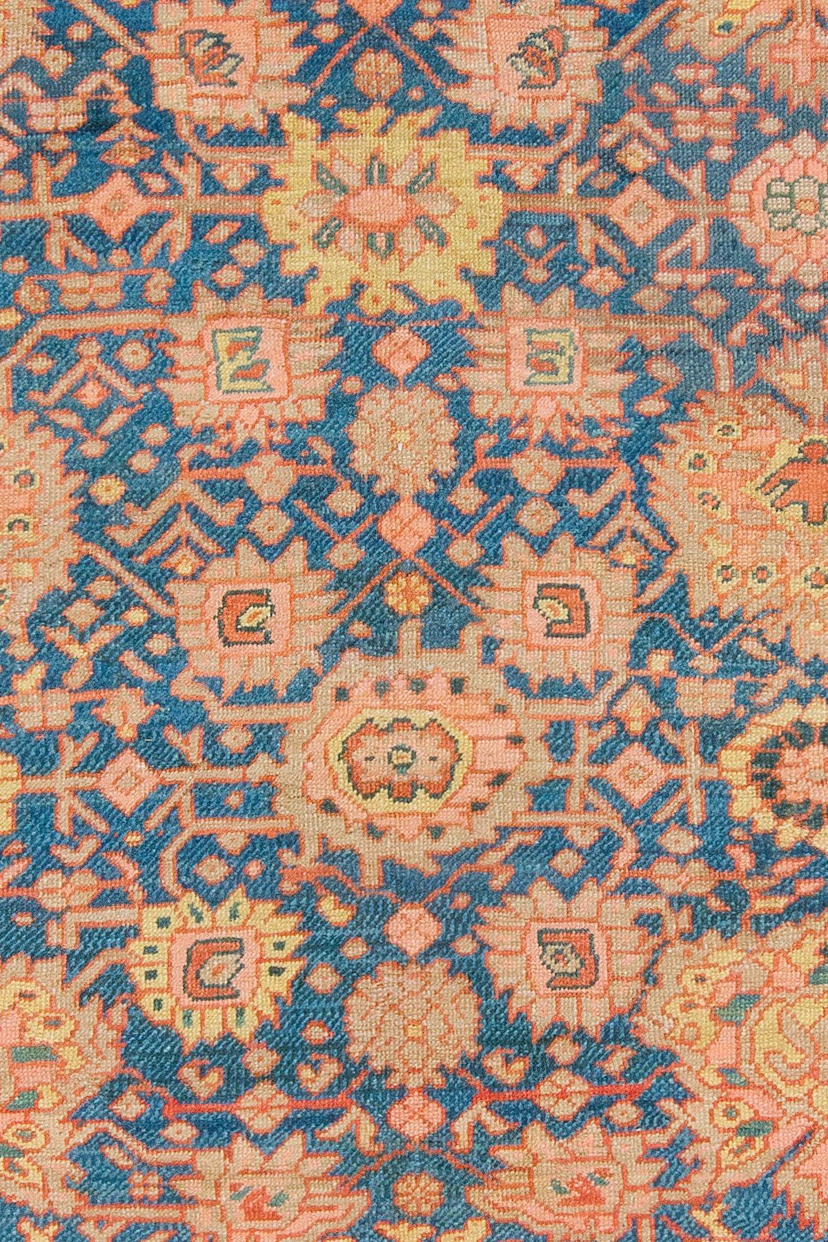 Blaublauer antiker persischer Bakshaish Oversize-Teppich in Übergröße (Moderne der Mitte des Jahrhunderts) im Angebot