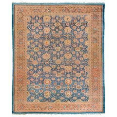 Blaublauer antiker persischer Bakshaish Oversize-Teppich in Übergröße