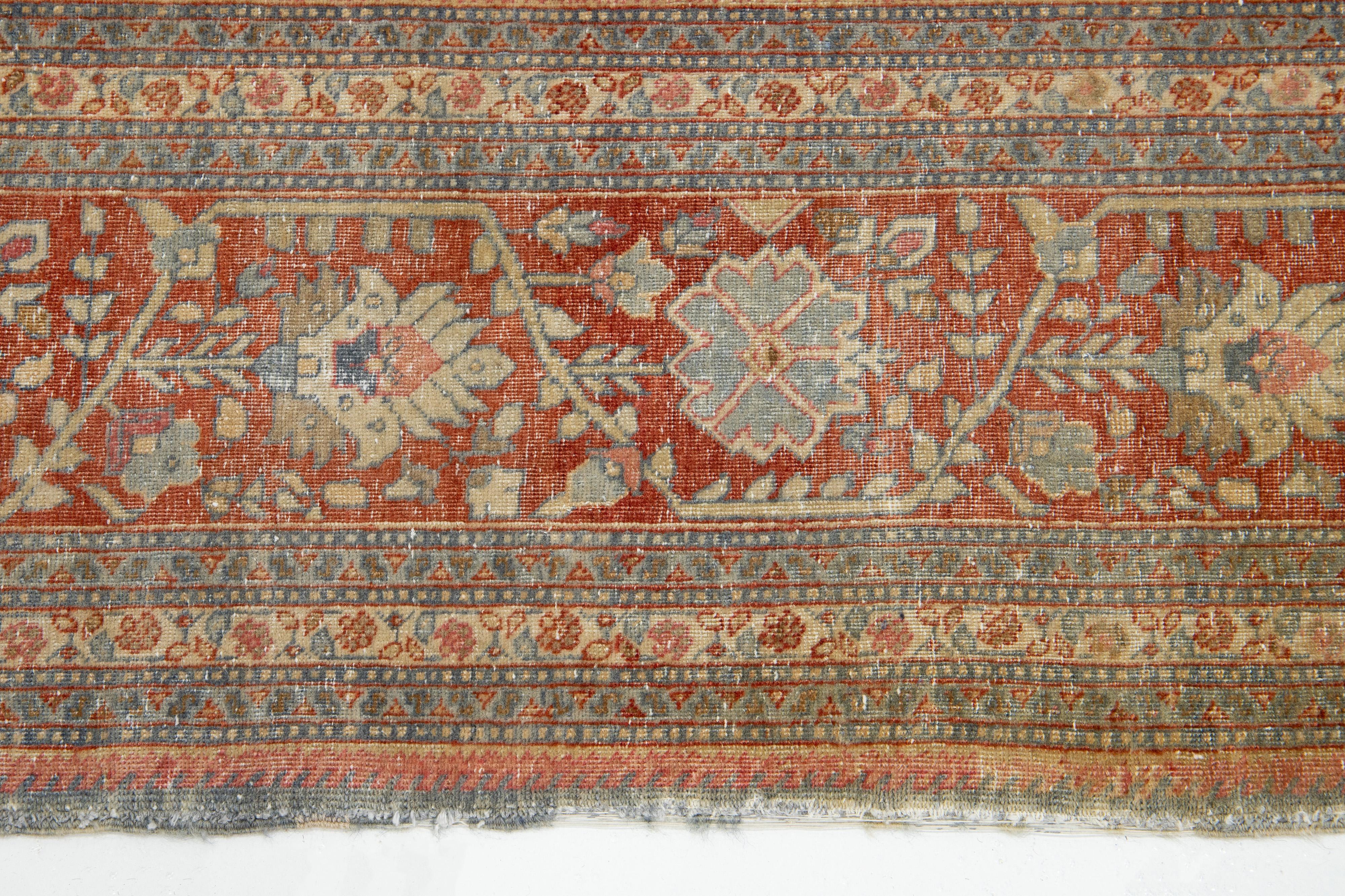 Tapis persan Mahal ancien fait à la main avec motif sur toute la surface en vente 8