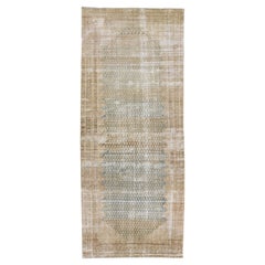 Blauer antiker persischer Malayer-Wollteppich mit Allover-Muster