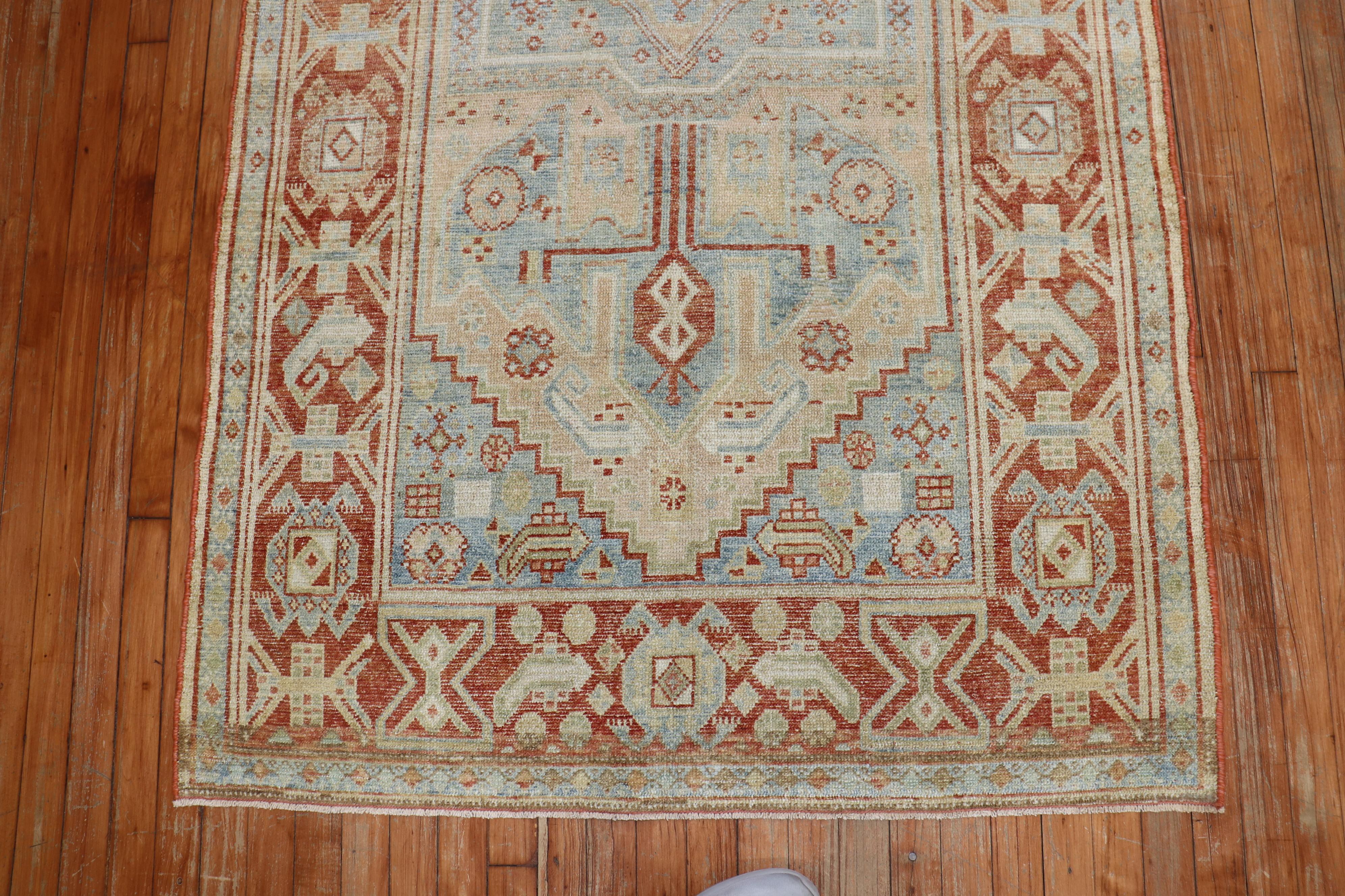 Blue Antique Persian Malayer Rug For Sale 1