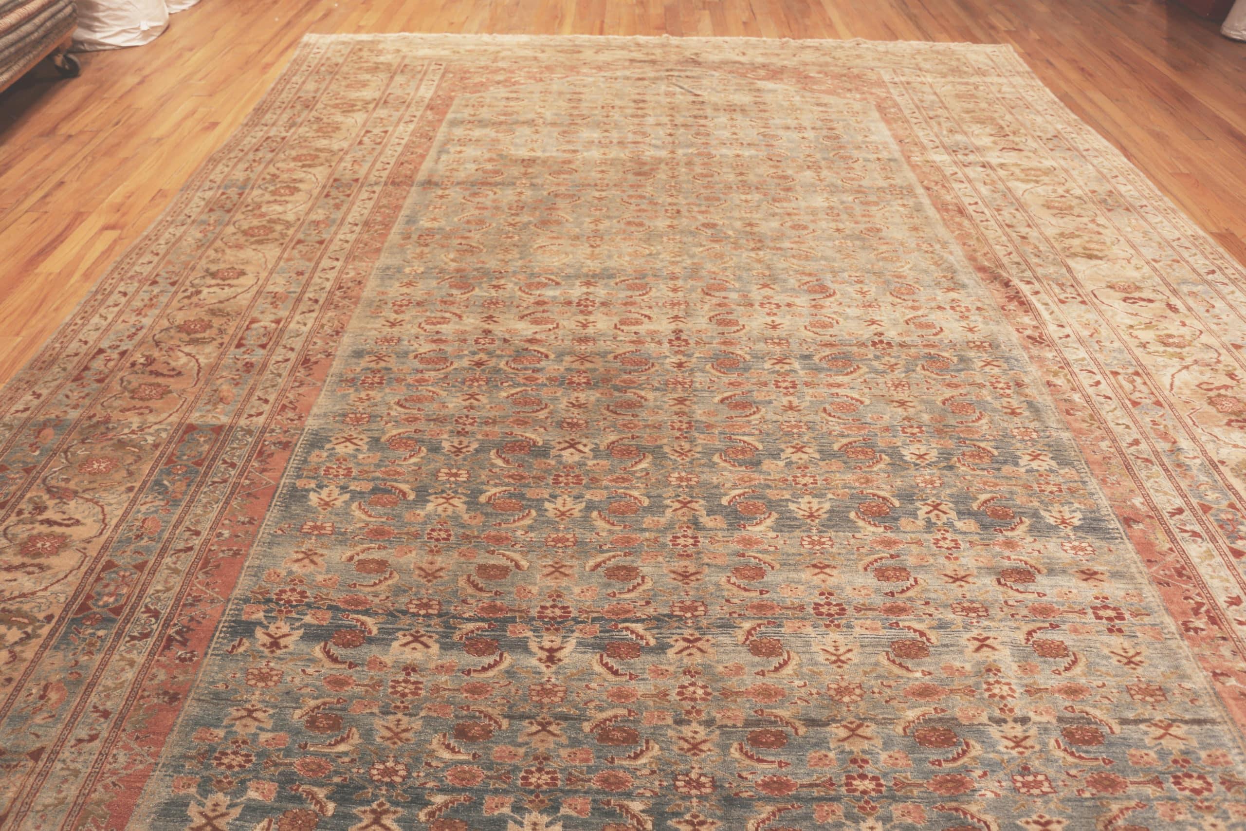 Wool Antique Persian Malayer Rug. Size: 12 ft 4 in x 18 ft 8 in  For Sale