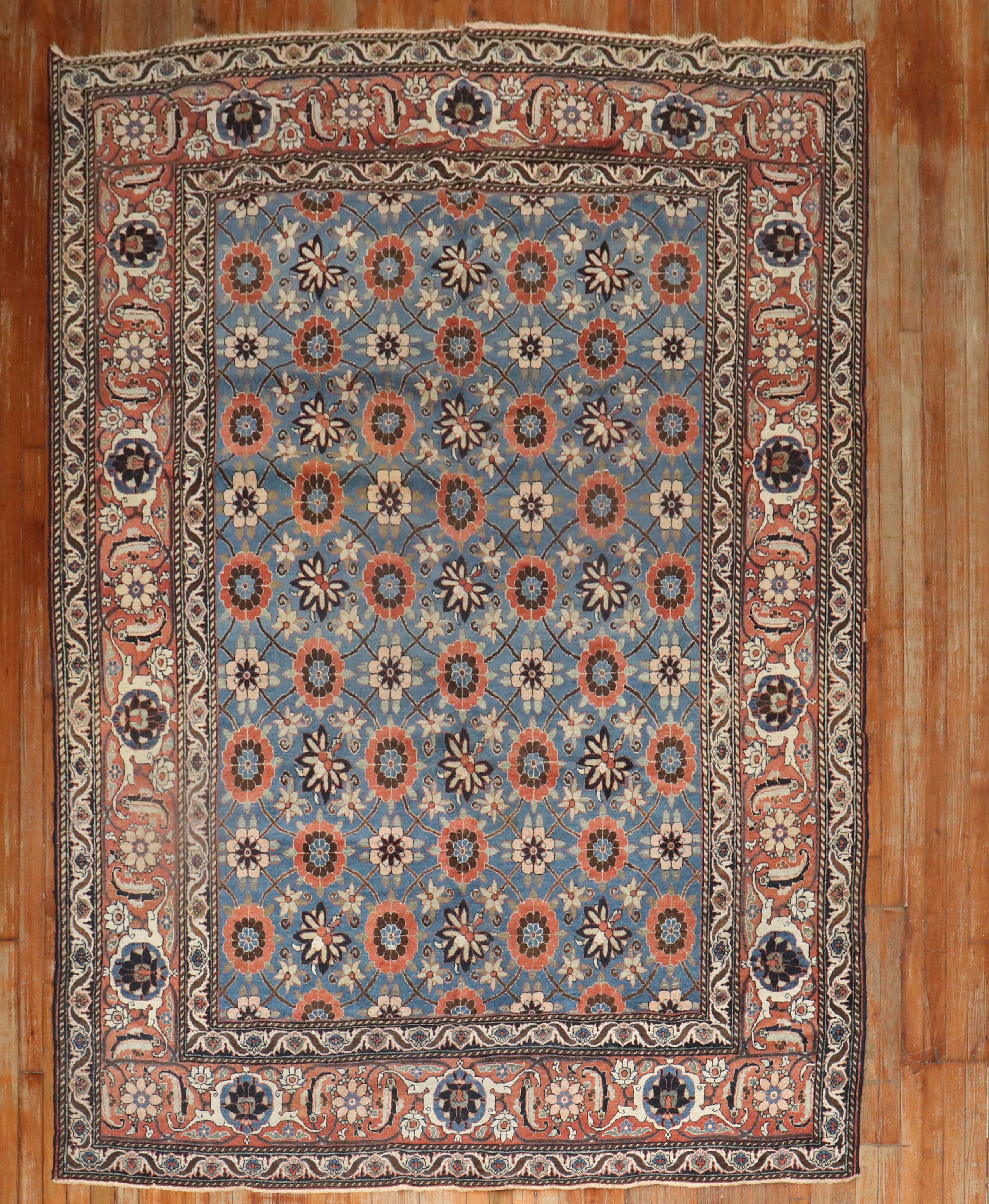 An early 20th century small room size Persian Veramin rug.

Measures: 6'9'' x 10'3''.
