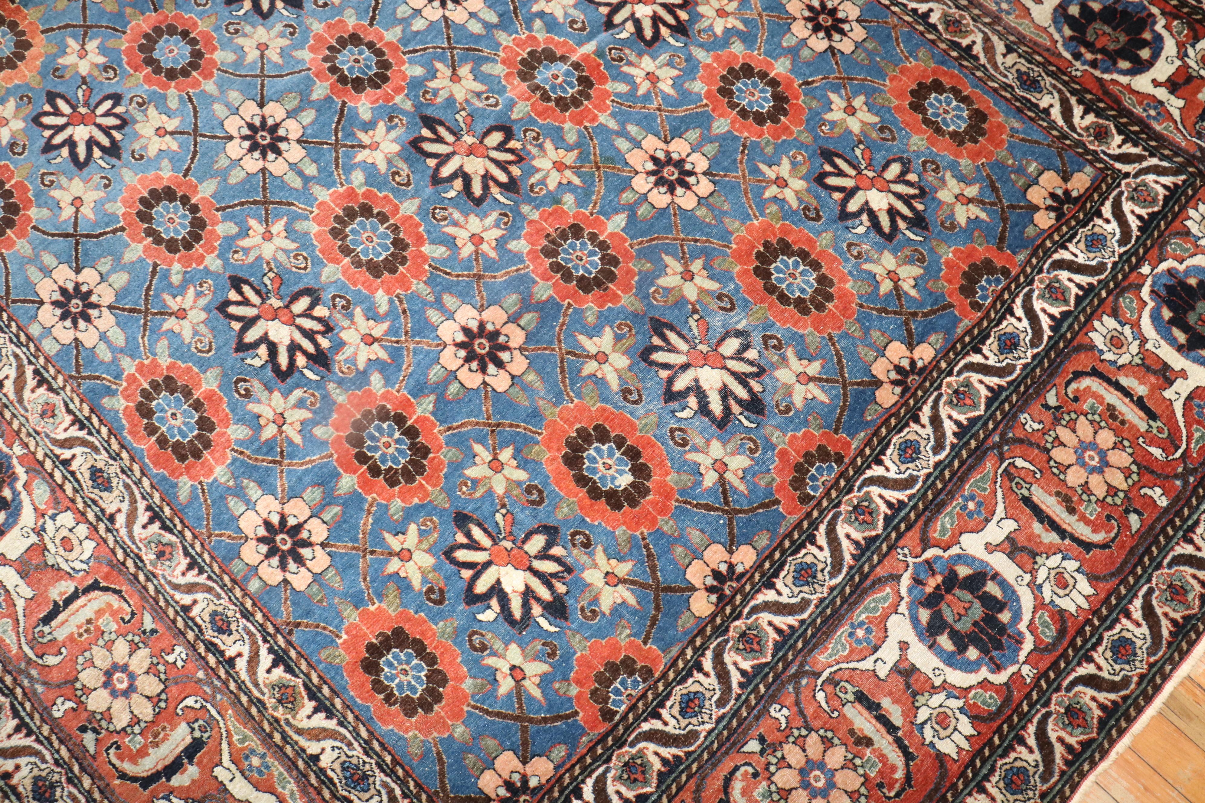 20th Century Blue Antique Persian Rug