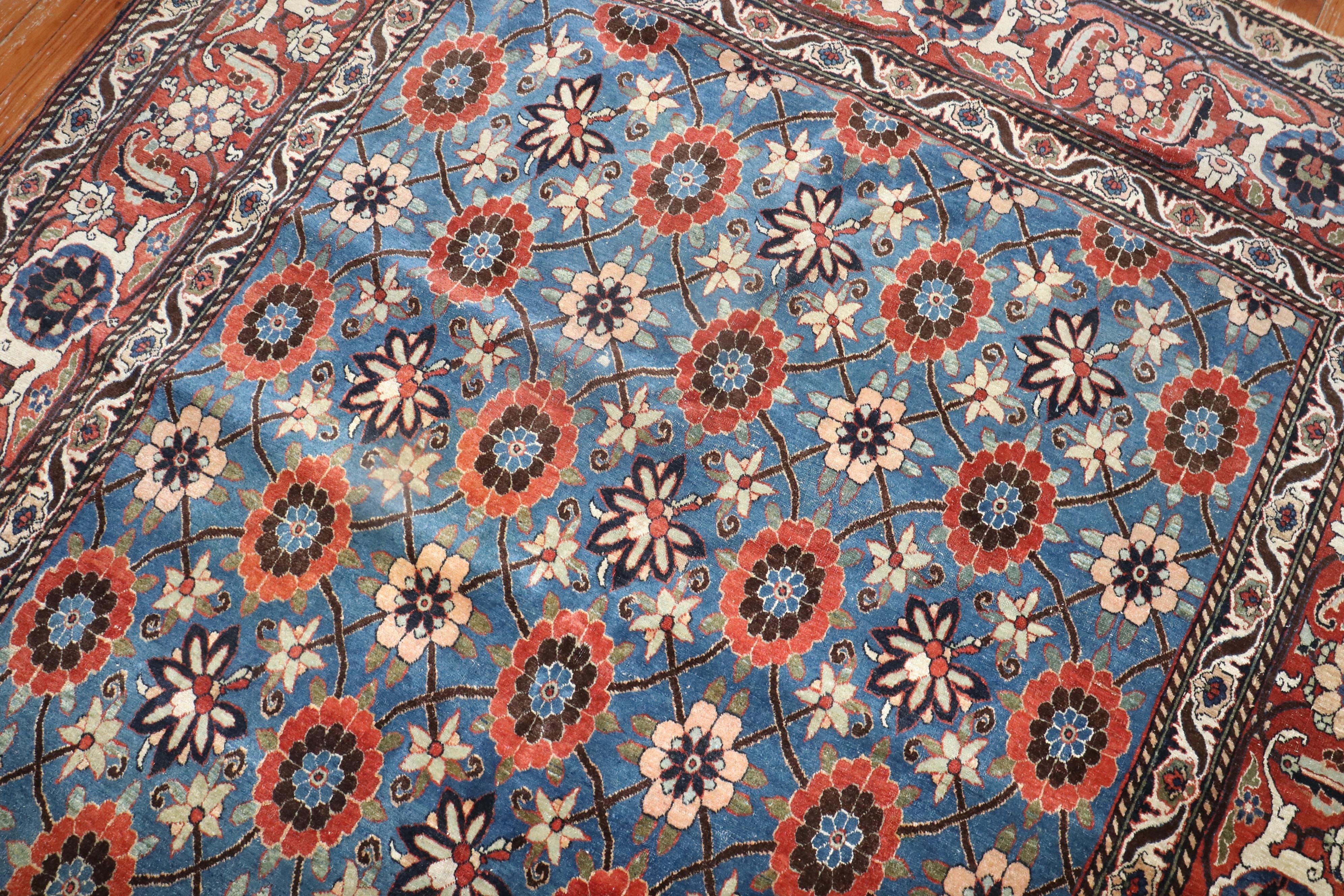 Wool Blue Antique Persian Rug