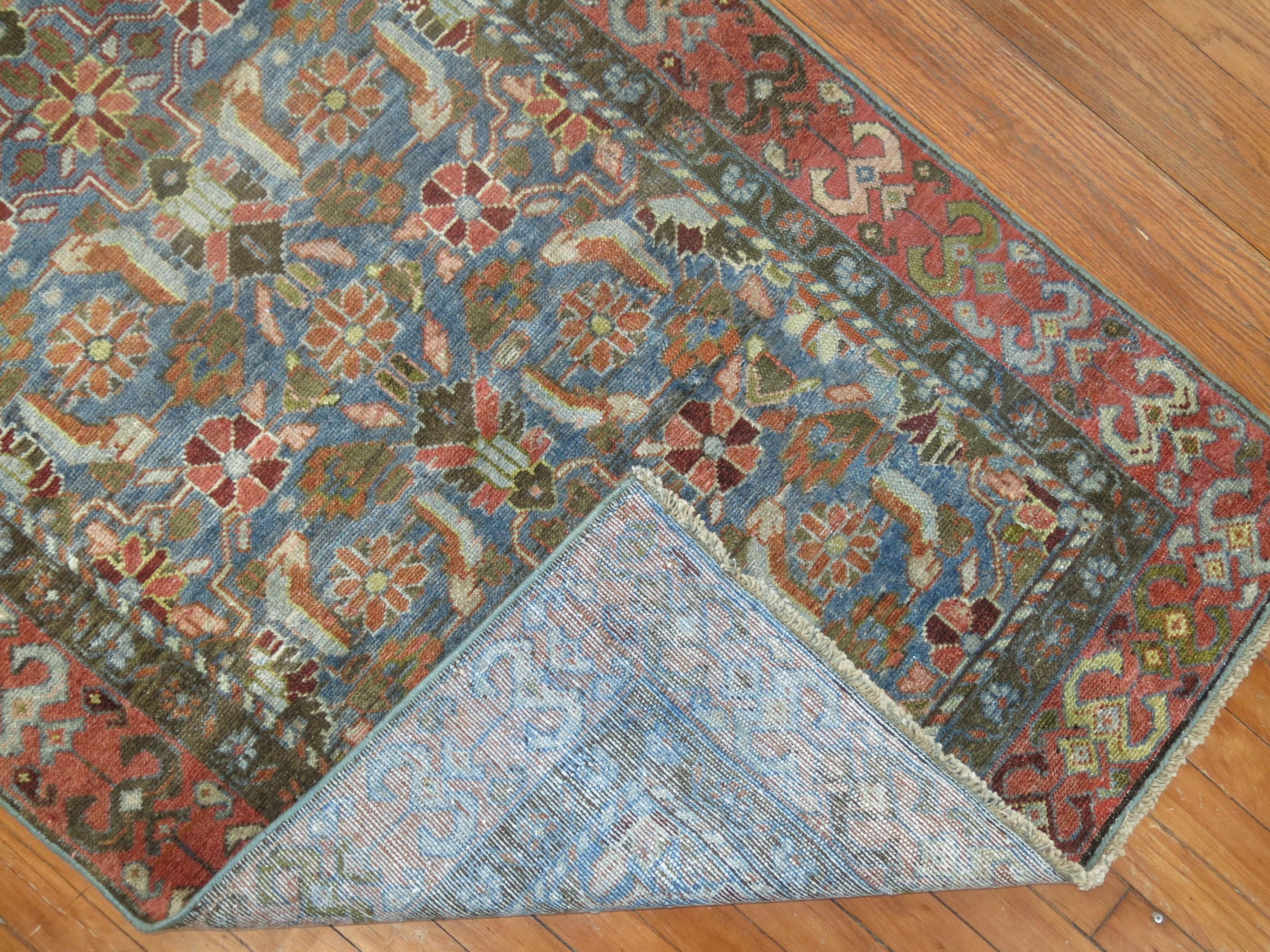 Blue Antique Persian Runner In Good Condition In New York, NY