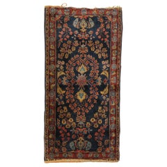 Blue Antique Persian Sarouk Rug