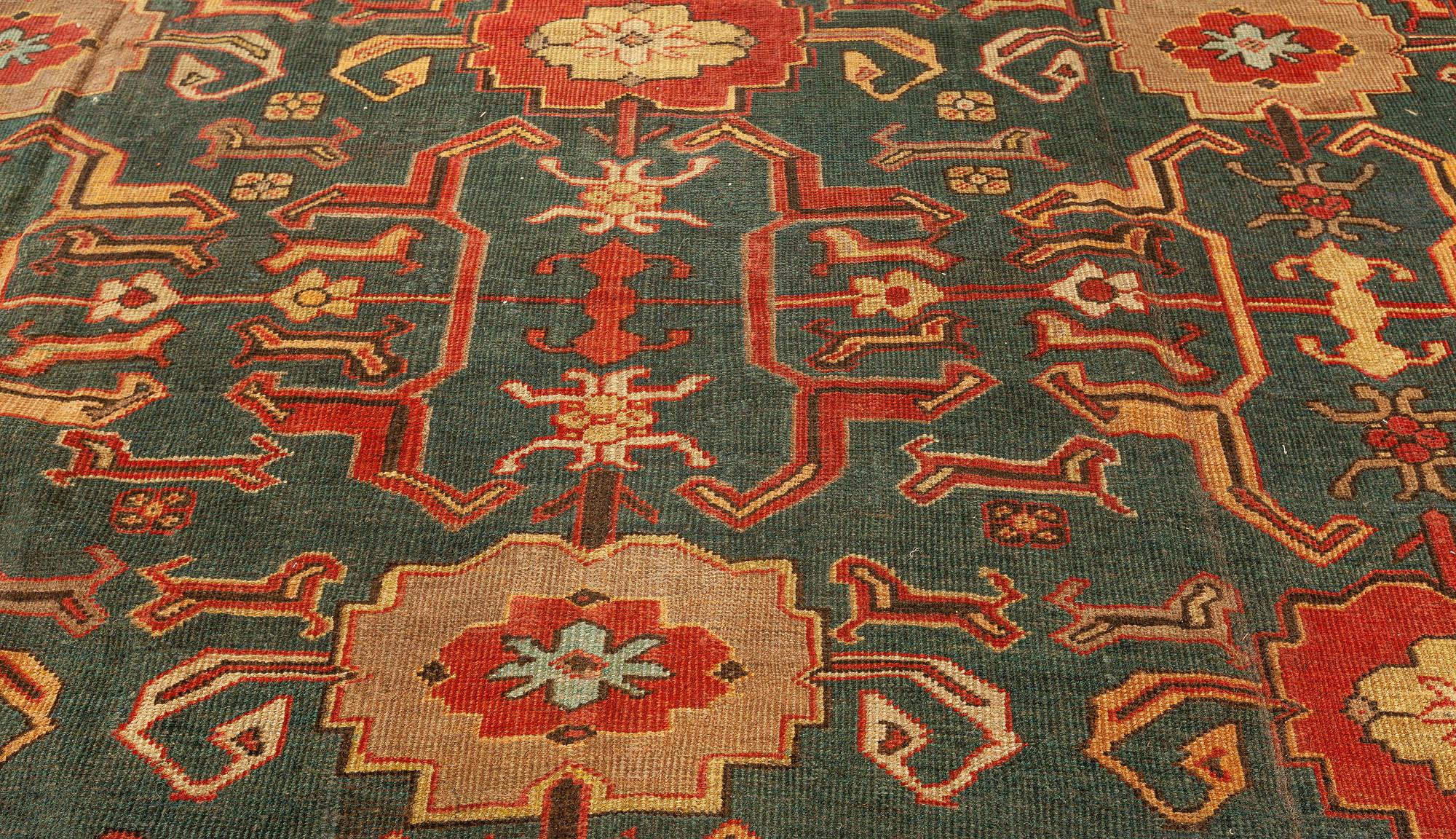 Fine Antique Persian Sultanabad Red Handmade Wool Rug
Size: 11'2