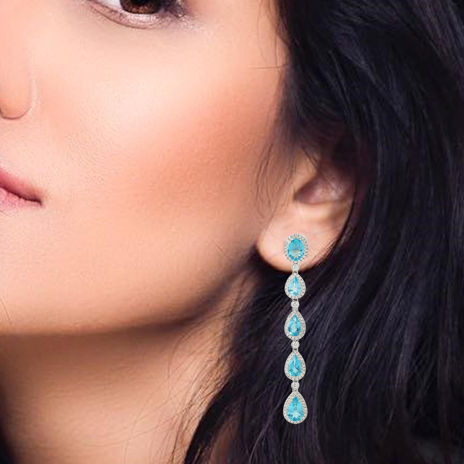 These earrings are handcrafted in 18K gold, 9.93 carats Apatite and 1.52 carats of sparkling diamonds.

FOLLOW  MEGHNA JEWELS storefront to view the latest collection & exclusive pieces.  Meghna Jewels is proudly rated as a Top Seller on 1stdibs