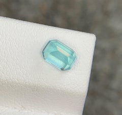 Blue Apatite Gemstone: Emerald Cut 1.09 CT December Birthstone
