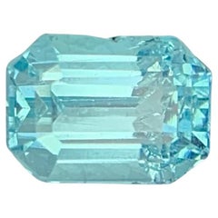 Blue Apatite Gemstone: Emerald Cut 1.09 CT December Birthstone