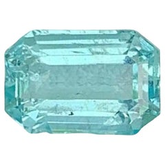 Blue Apatite Gemstone: Emerald Cut 1.57 CT December Birthstone