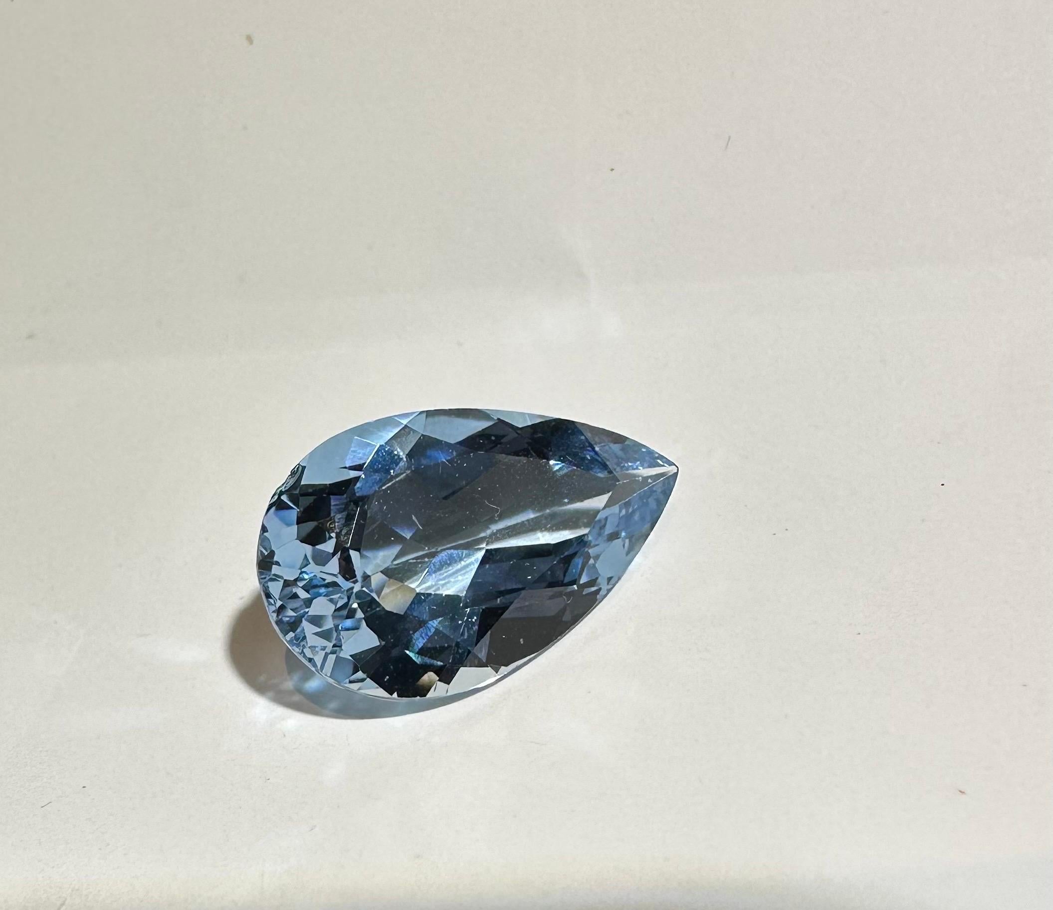 Antique Cushion Cut Blue Aquamarine Loose stone For Sale