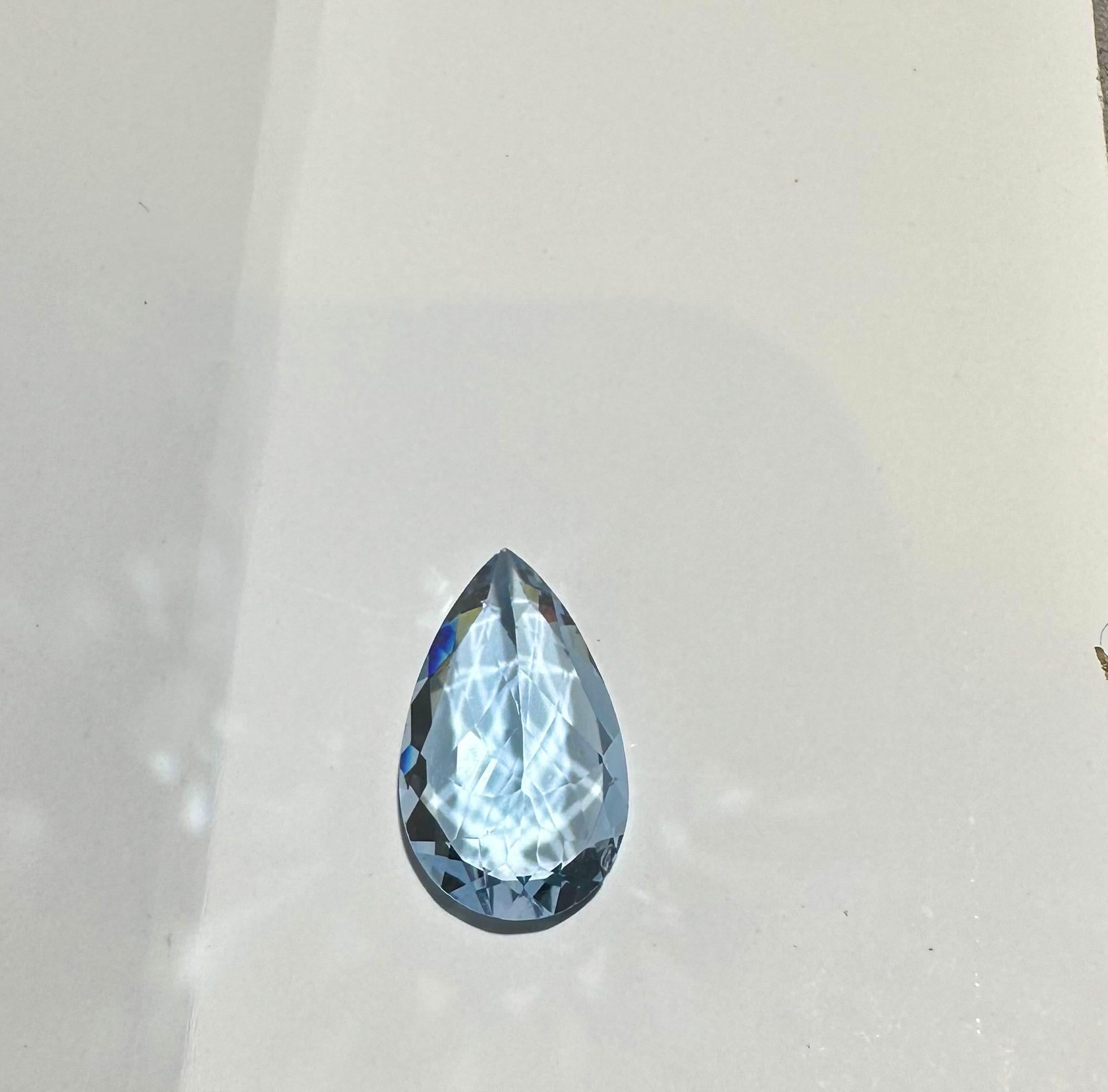 Blue Aquamarine Loose stone In New Condition For Sale In Melbourne, AU