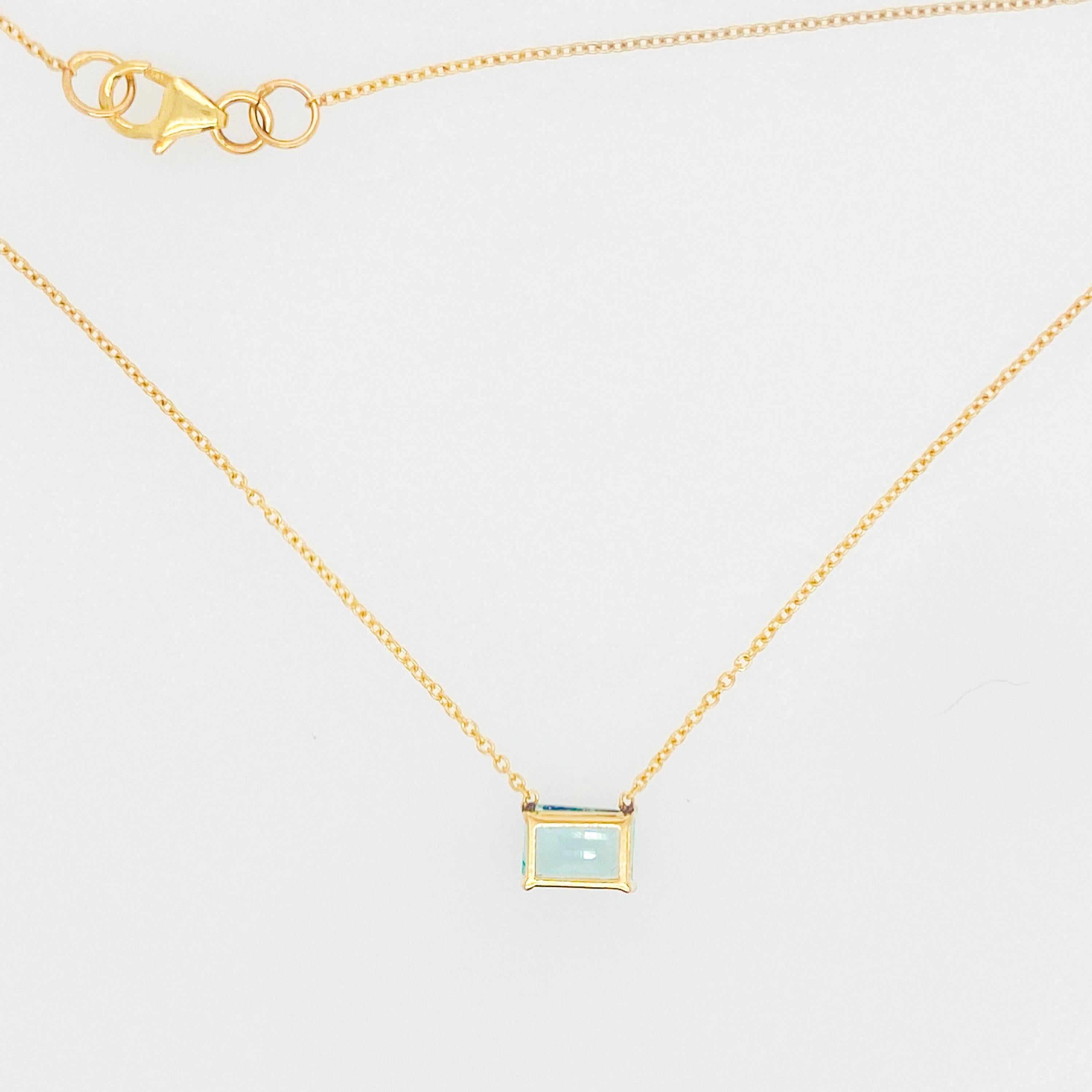 Blue Aquamarine is the most desirable color! Mined from a Brazil and one of the most desirable colors of blue! The necklace adjusts from 15 to 18 inches so it will fit almost every woman’s neck! You will love the color and the cut of the natural