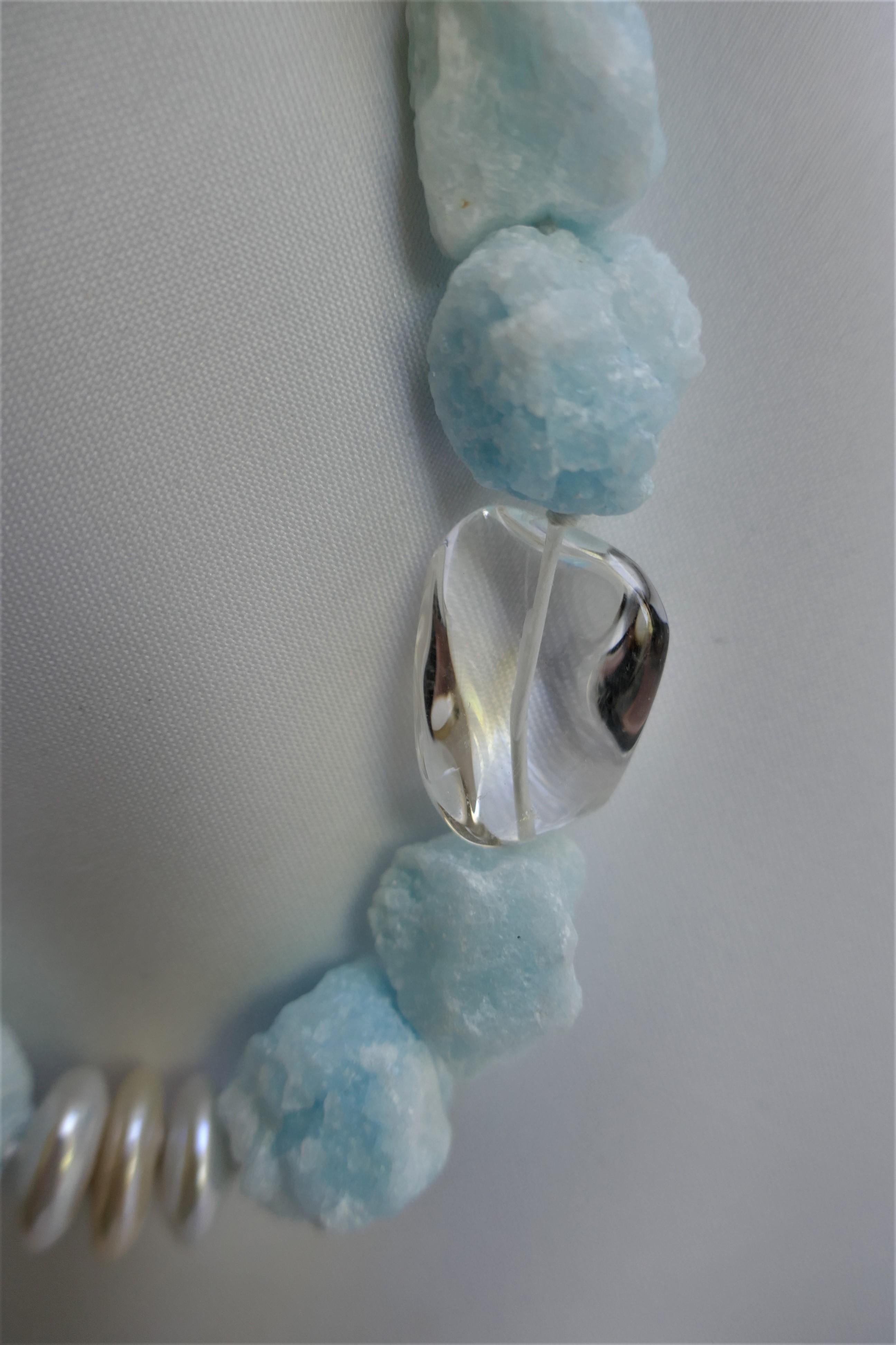 blue aragonite jewelry