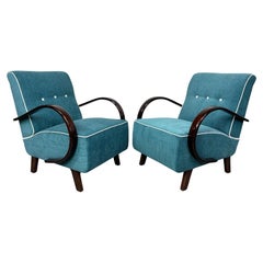 Poltrone art deco blu di Jindřich Halabala