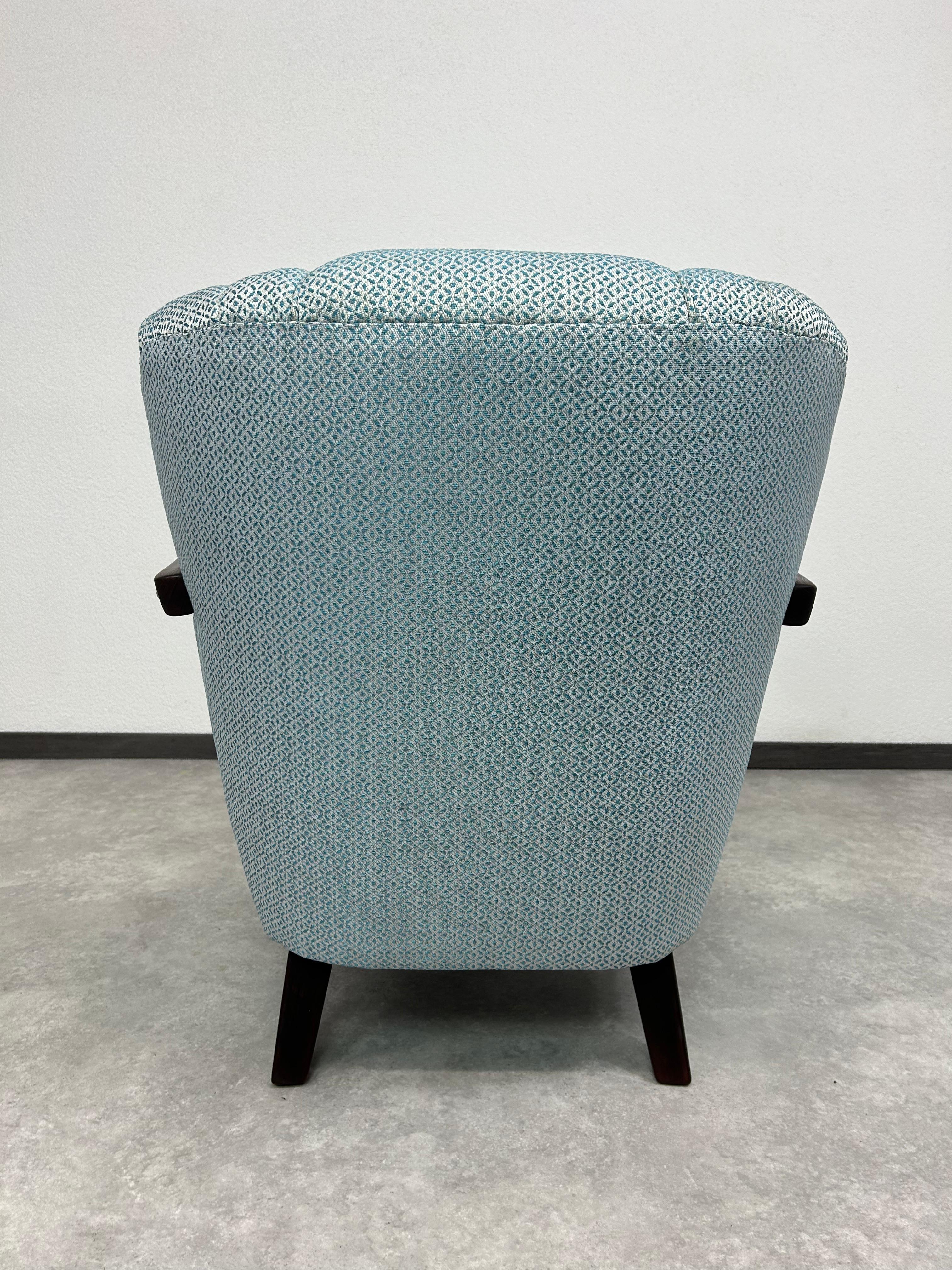 Fauteuils club art déco bleu en vente 4