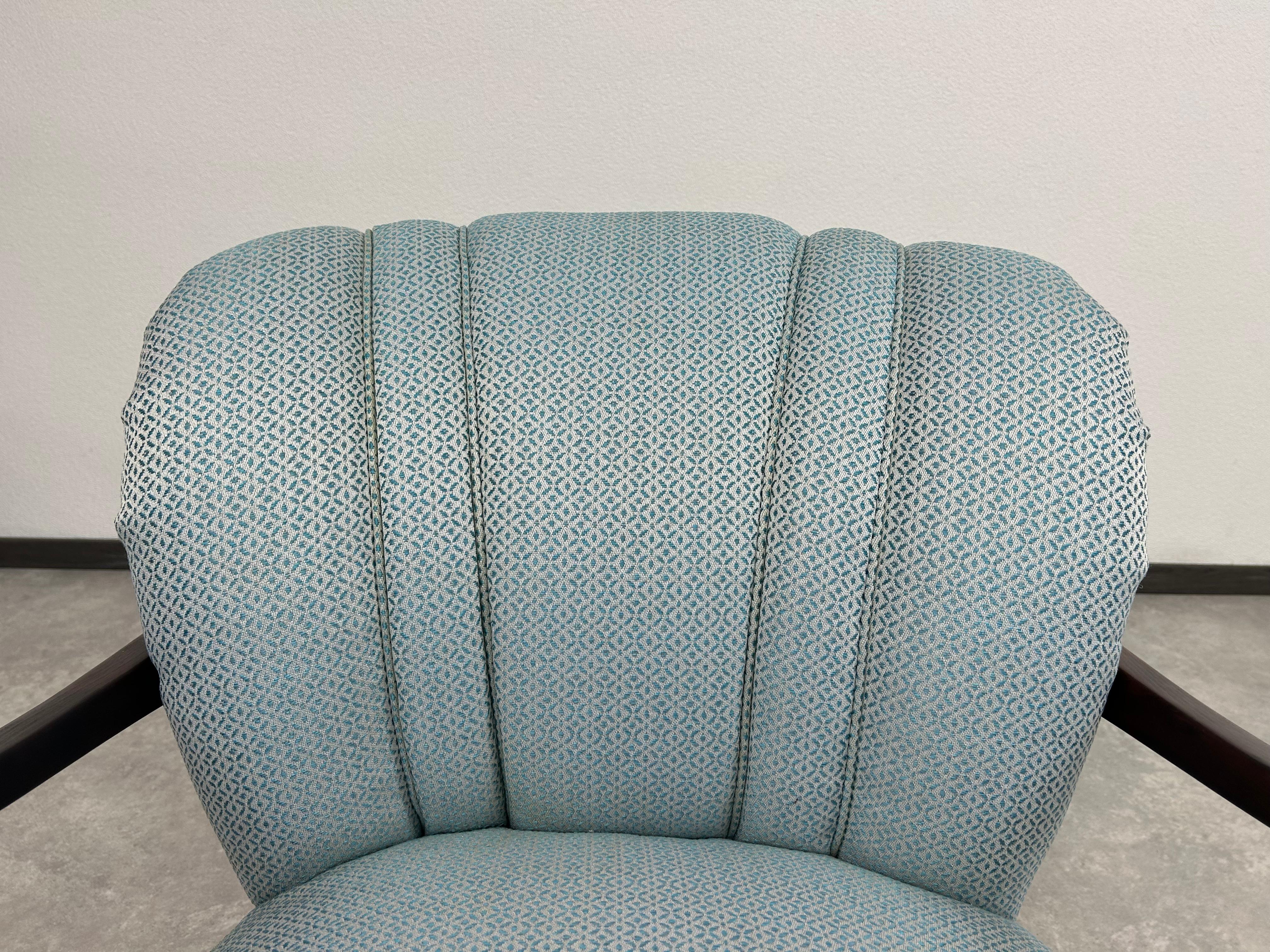 Fauteuils club art déco bleu en vente 1