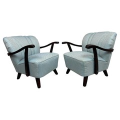 Fauteuils club art déco bleu