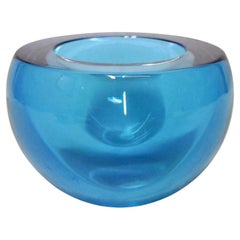 Cenicero Azul "Biglia" Diseño Joe Colombo para Arnoldo Di Cambio, Años 70