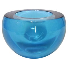 Blue Ashtray "Biglia" Design Joe Colombo for Arnoldo Di Cambio, 1970s