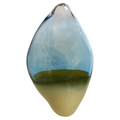 Blue Azure Abstract glass sculpture