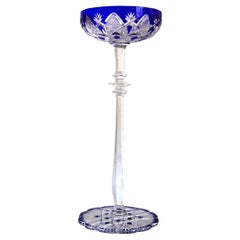 Blue Baccarat Tsar Champagne Coupe