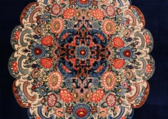 Vintage Persian Silk Qum Rug. 3 ft 4 in x 5 ft 2 in