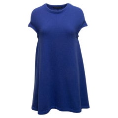 Mini Vestido de Punto de Lana Azul Balenciaga Talla EU 36