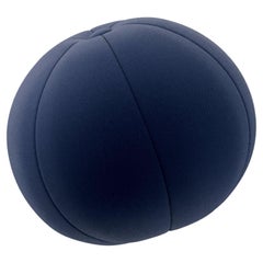 Blue Ball Pillow, Bouclé Fabric