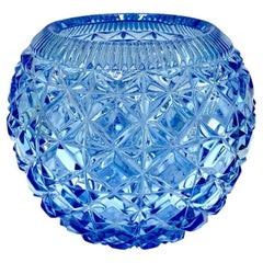 Blue Ball Vase, Poland, 1970s