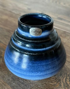 Blue "Bamboo" Vase by Olle Alberius for Röstrand