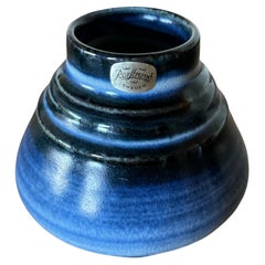 Blue "Bamboo" Vase by Olle Alberius for Röstrand