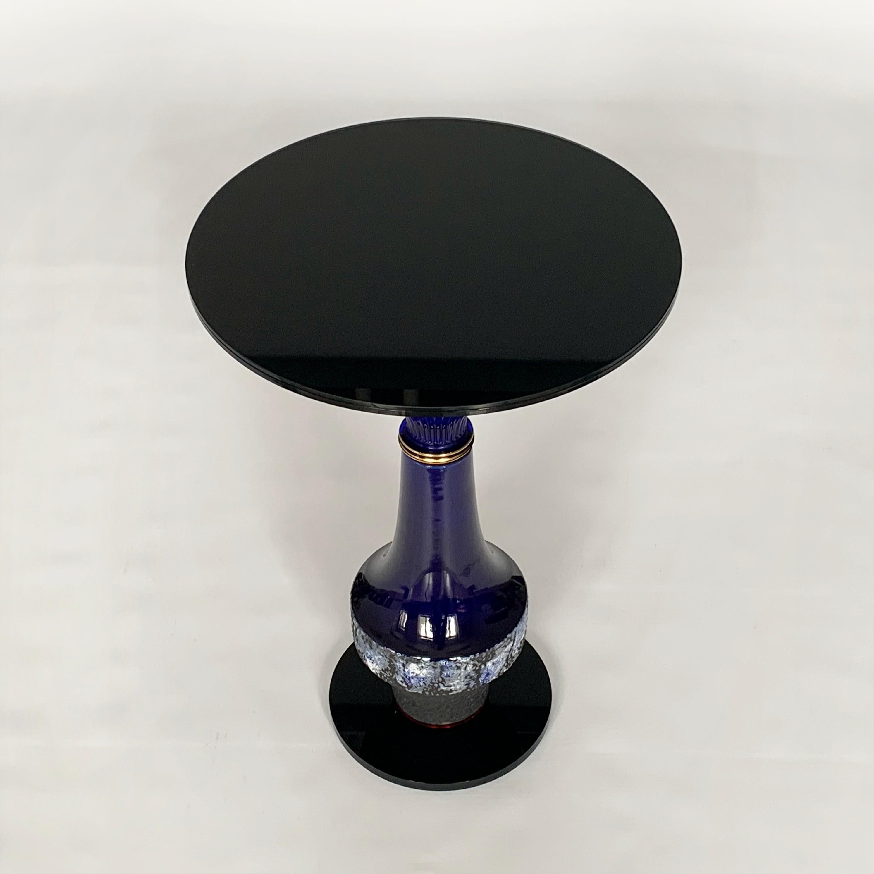 Contemporary Blue Bar, Side Table For Sale