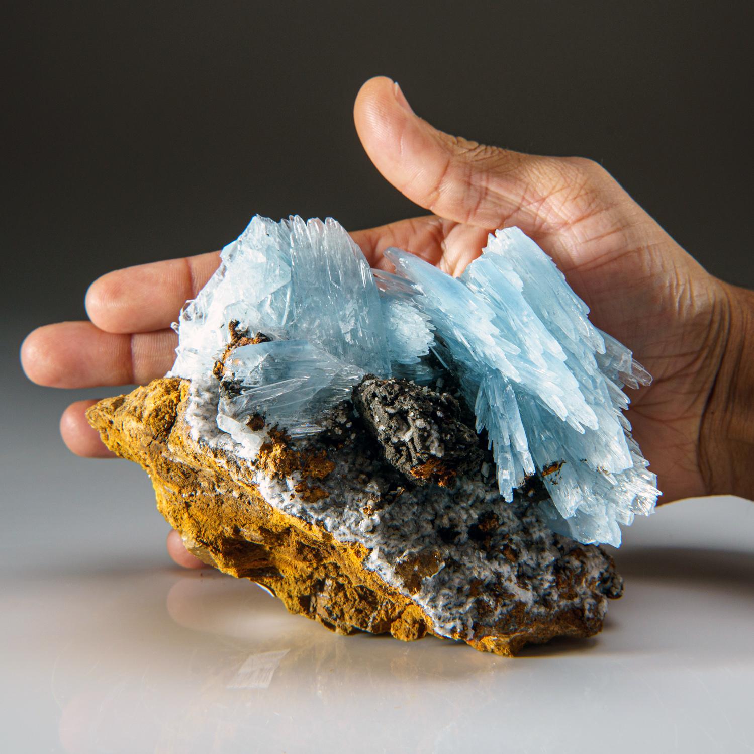 Moroccan Blue Barite from Jebel Ouichane, Sagangane, Nador Province, Morocco