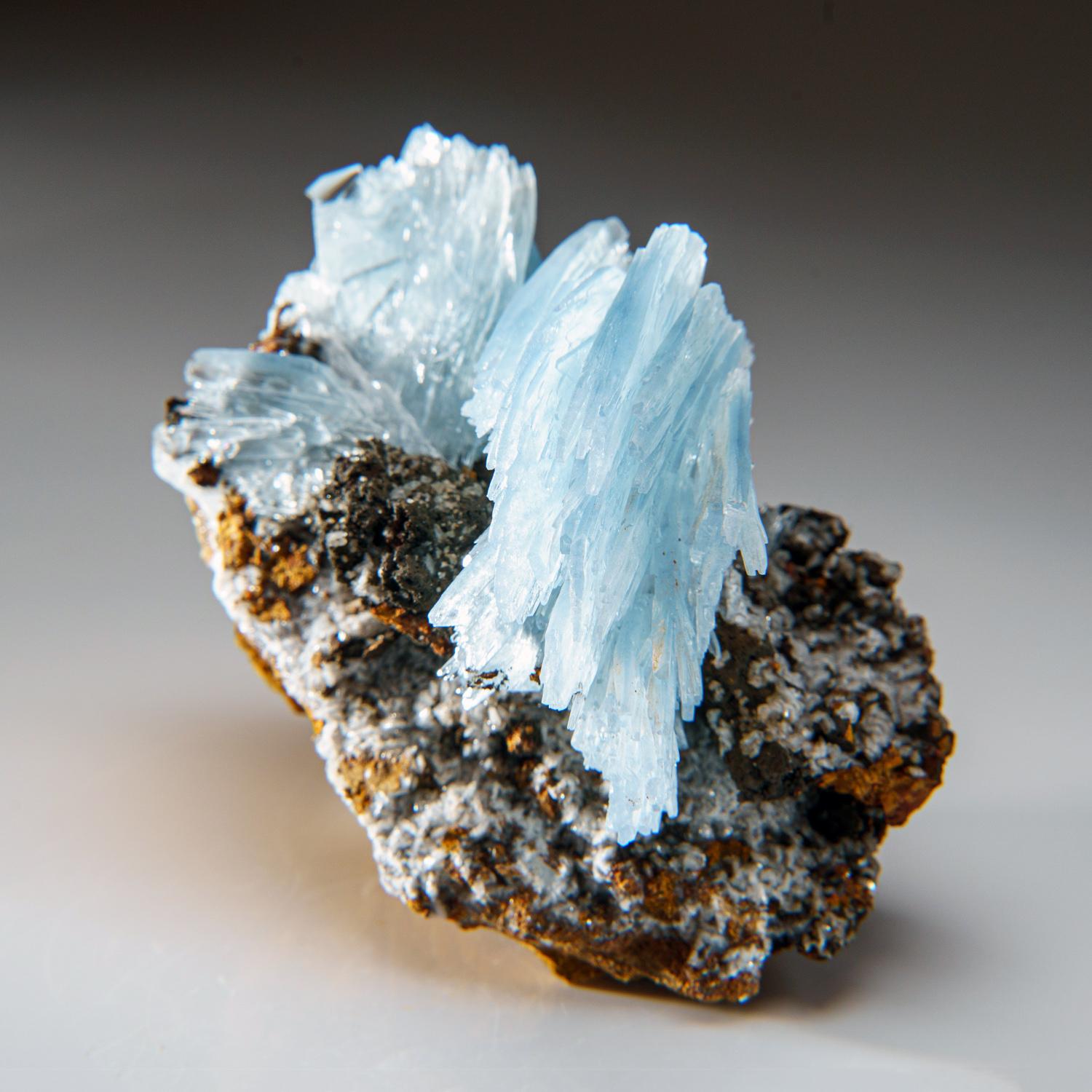 Contemporary Blue Barite from Jebel Ouichane, Sagangane, Nador Province, Morocco