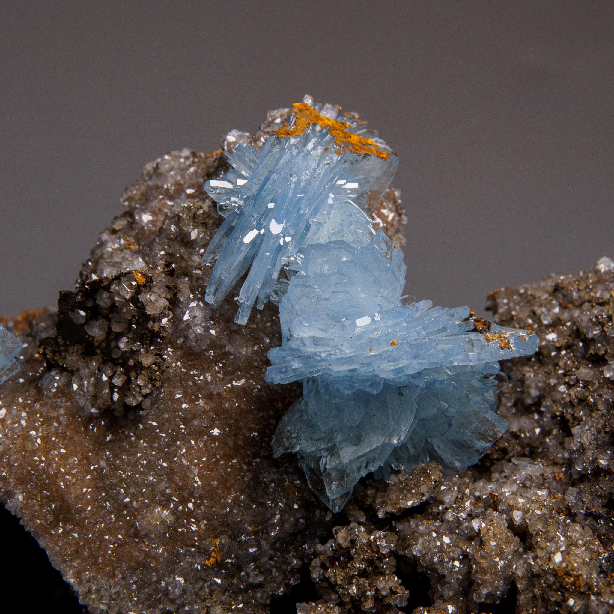 Blauer Baryt aus Jebel Ouichane, Sagangane, Provinz Nador, Marokko im Angebot 1