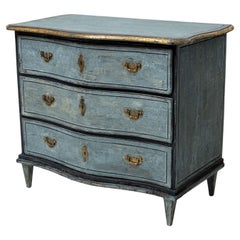 Blue Baroque Chest of Drawers, 18th Century