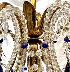 Blue Beaded Crystal Chandelier