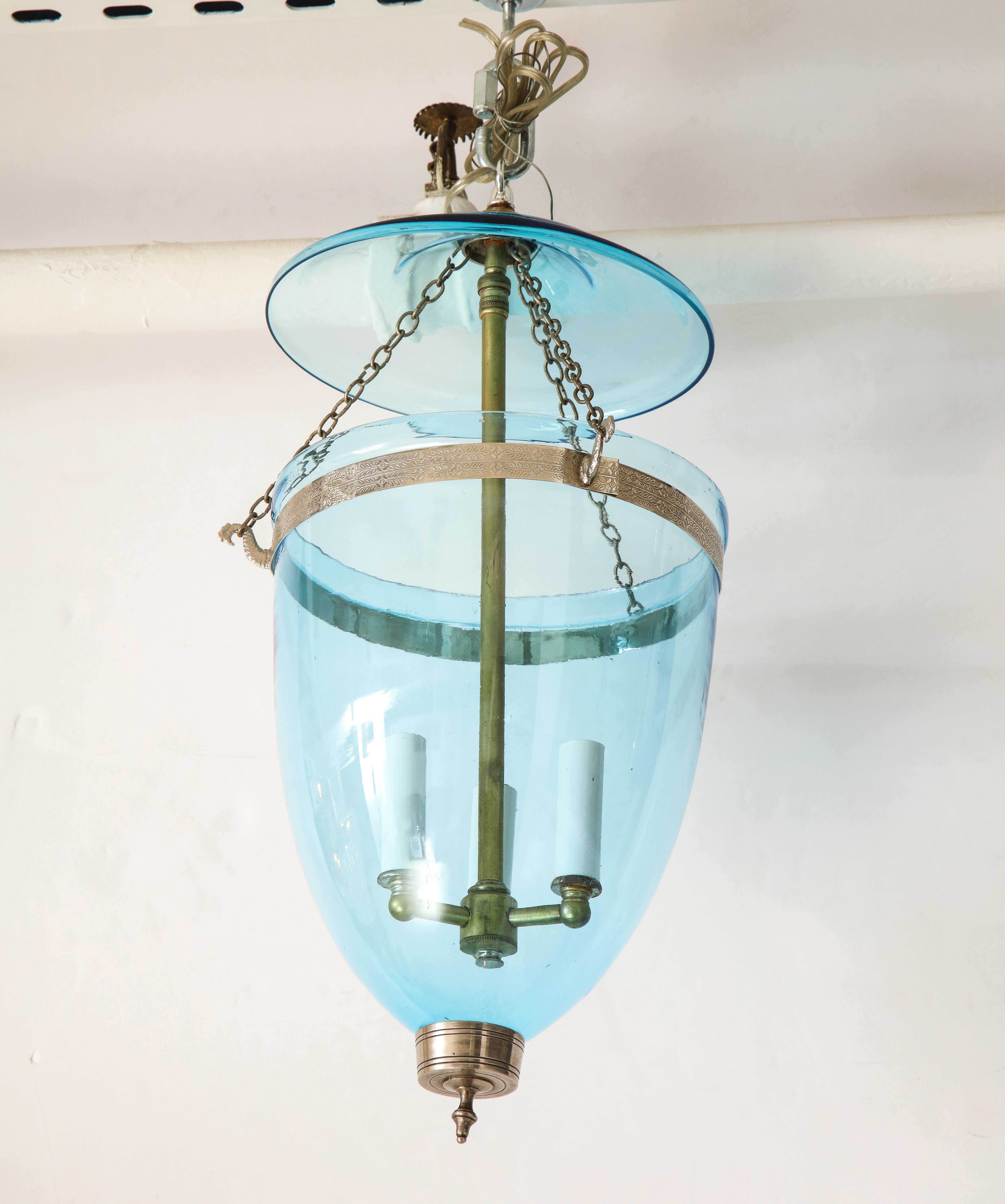 20th Century Blue Bell Jar Lantern