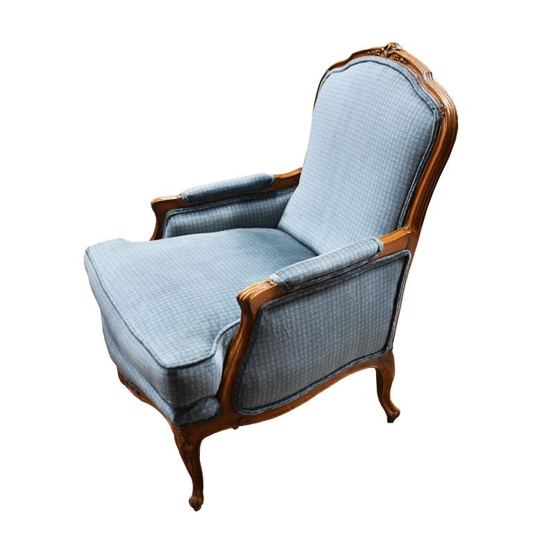 blue bergere chair