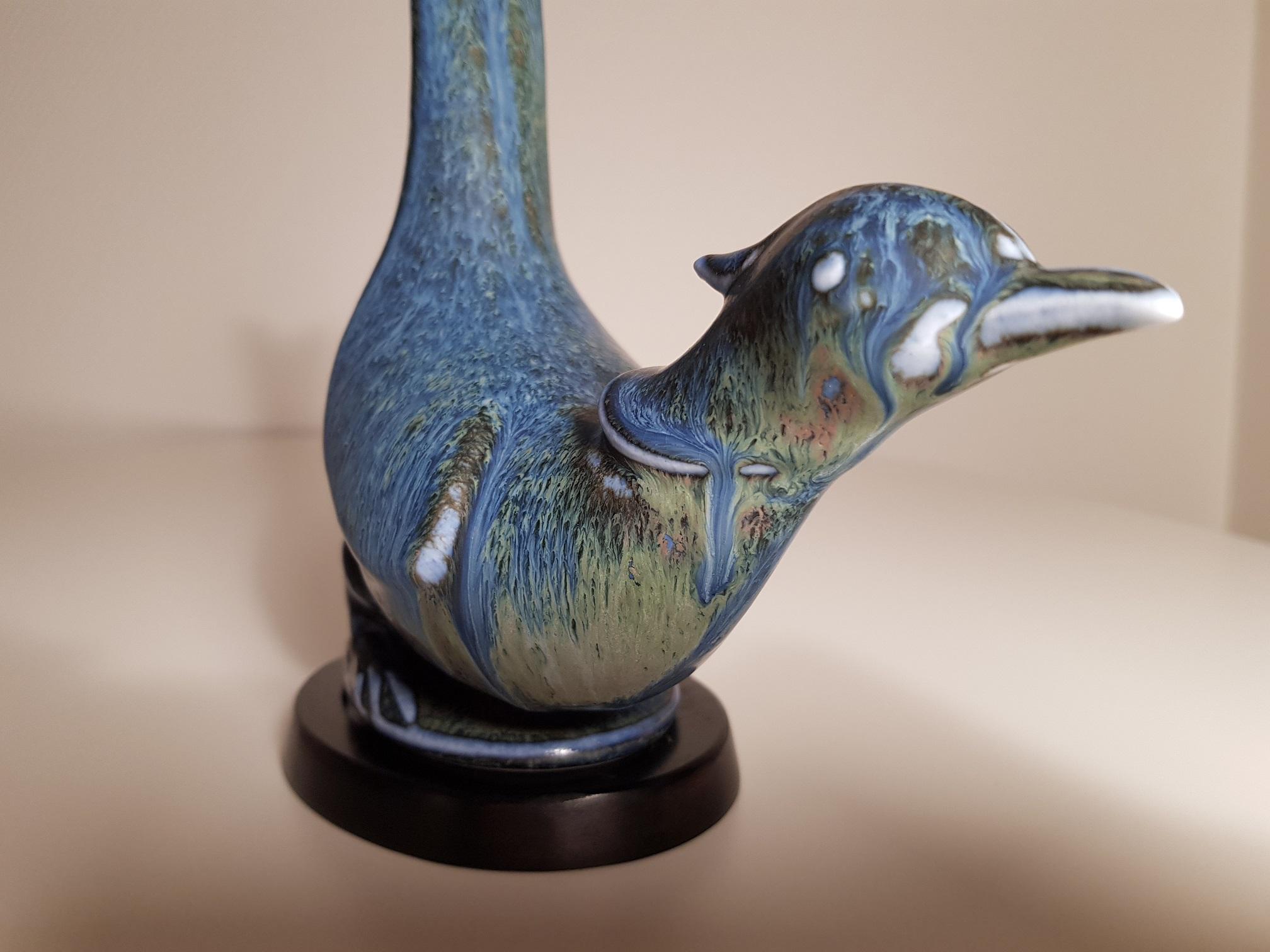 Blue Bird Stoneware 1950s by Gunnar Nylund for Rörstrand in Sweden For Sale 2
